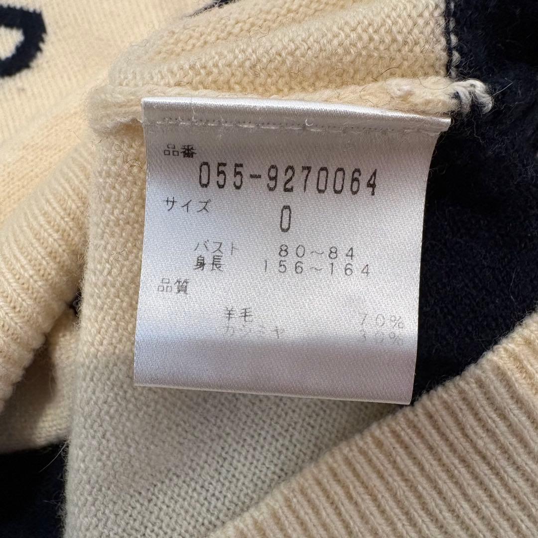 パーリーゲイツ PEARLYGATES ニットセーター ボーダー カシミア混 0