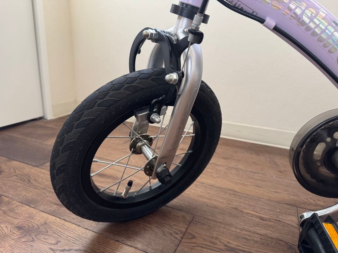 へんしんバイク2 パープル　幼児用自転車（空気入れつき）