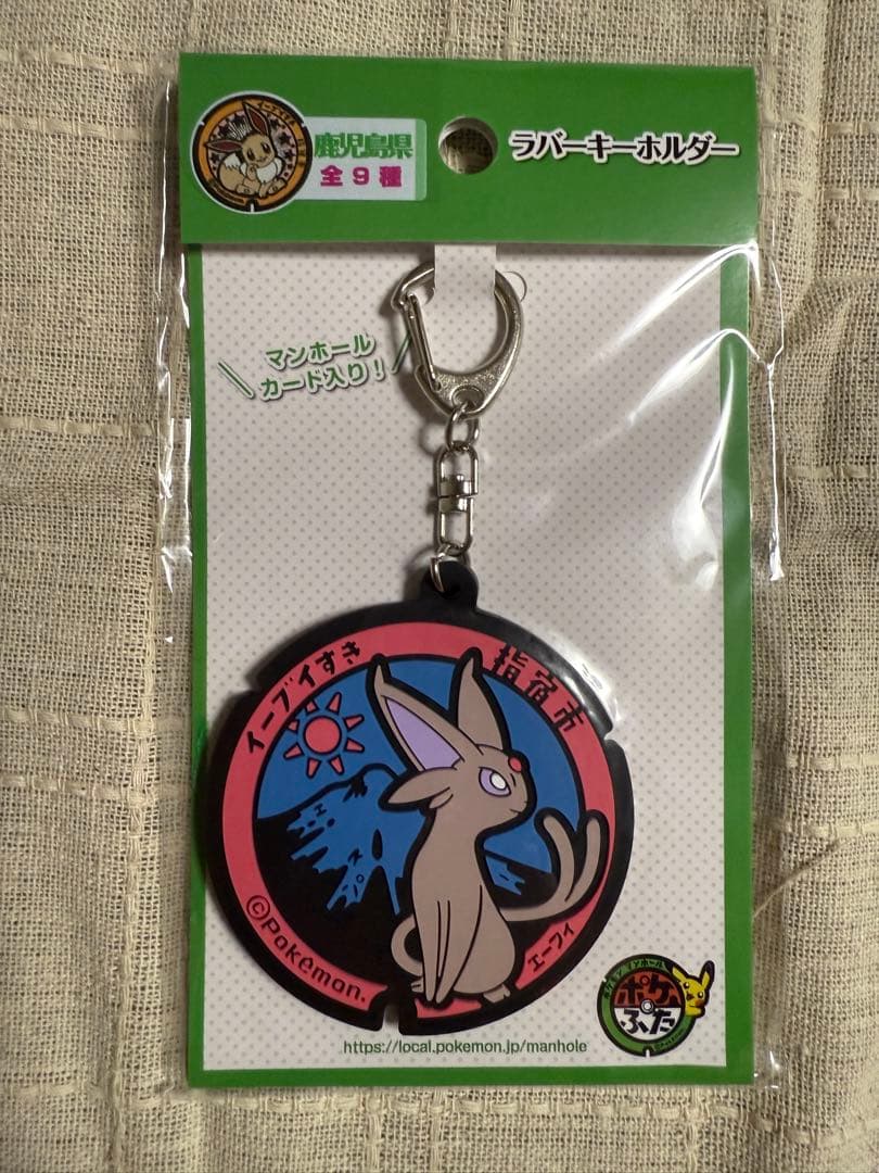 ポケふた　ポケモンマンホール　ラバーキーホルダー　ブイズコンプリートセット未開封
