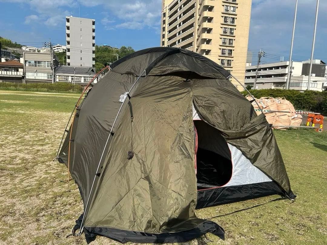 最終値下中【美品】ザノースフェイス ランダー4 キャンプテント オリーブ 前室付