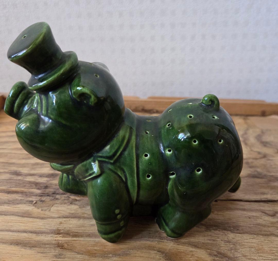 アメリカンヴィンテージ 陶器製 豚型 前菜、パーティー向け 楊子ホルダー