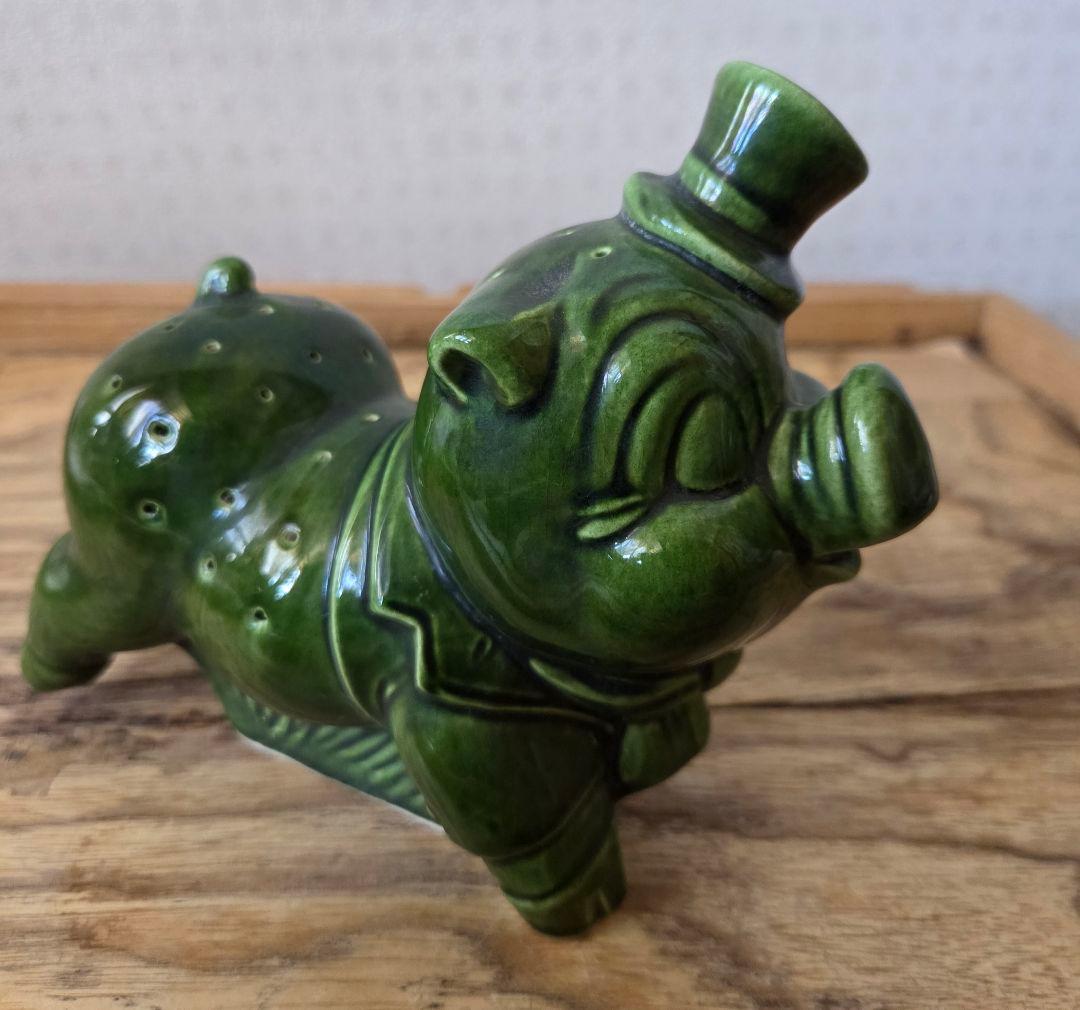 アメリカンヴィンテージ 陶器製 豚型 前菜、パーティー向け 楊子ホルダー