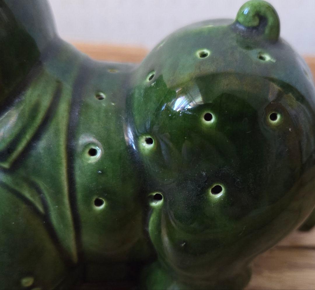 アメリカンヴィンテージ 陶器製 豚型 前菜、パーティー向け 楊子ホルダー