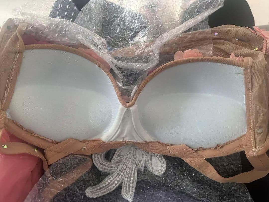 セールベリーダンス衣装 ブラスカートセット オレンジ系 花 オーダーメイド