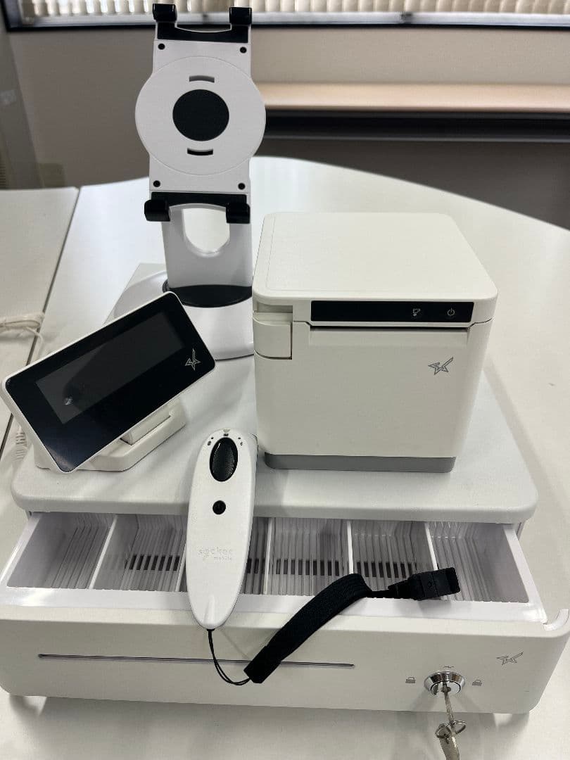 ホワイト レジスター5点一式セット 鍵付き