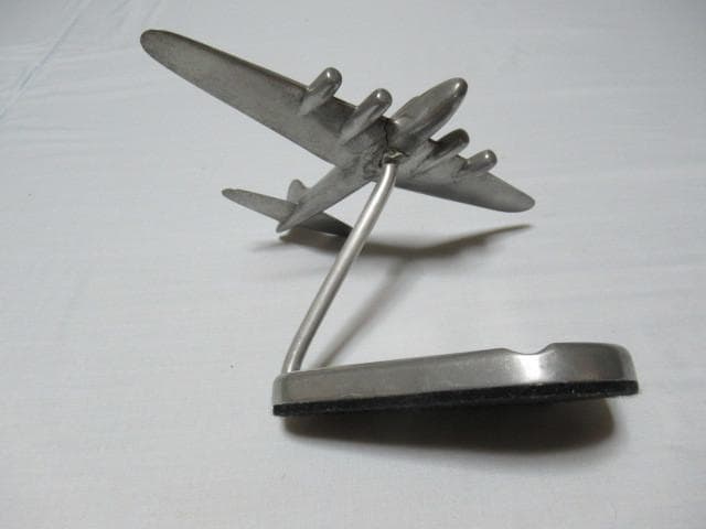 美品 1930年代 アメリカ製◆爆撃機 ボーイングB-17模したオブジェ付き灰皿