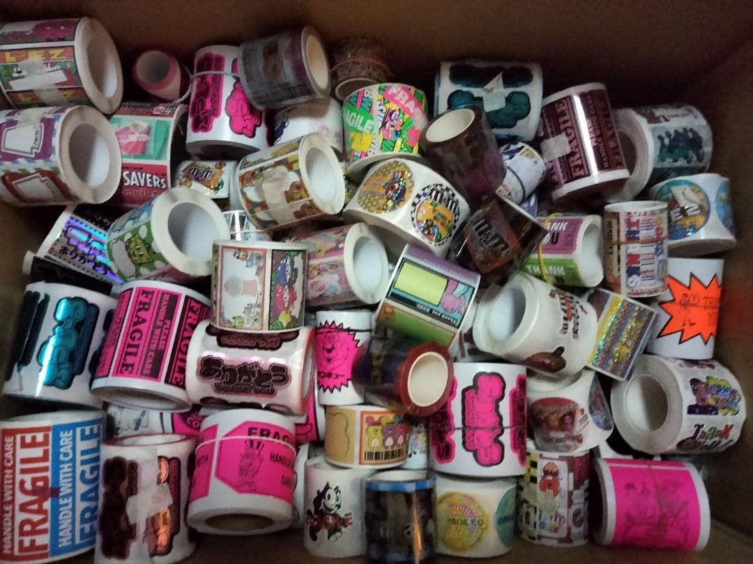 ロールシール、PETテープ　まとめ売り　約107本+メモ等