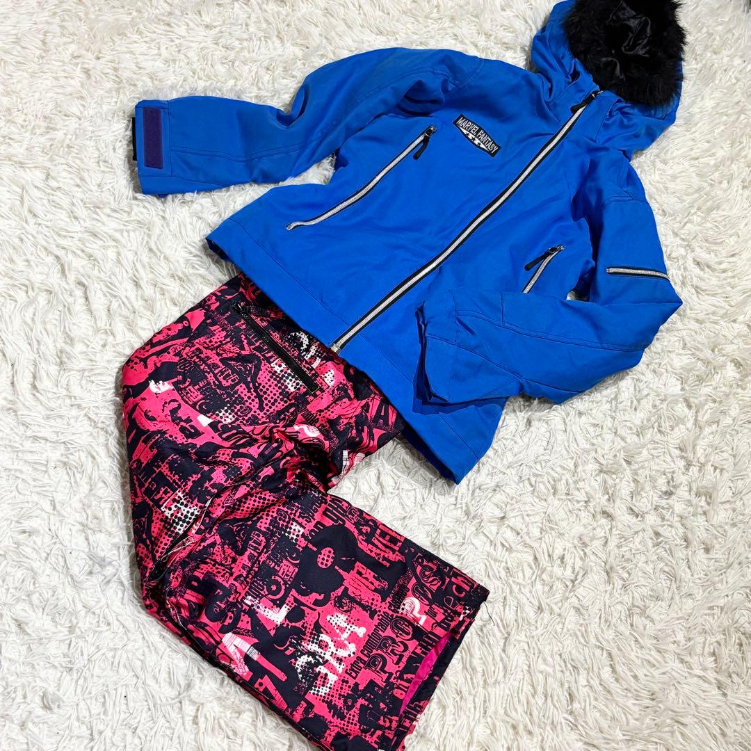 【美品】マーベル ファンタジー　スキー　ボード　セットウェア　ドクロ　ガイコツ