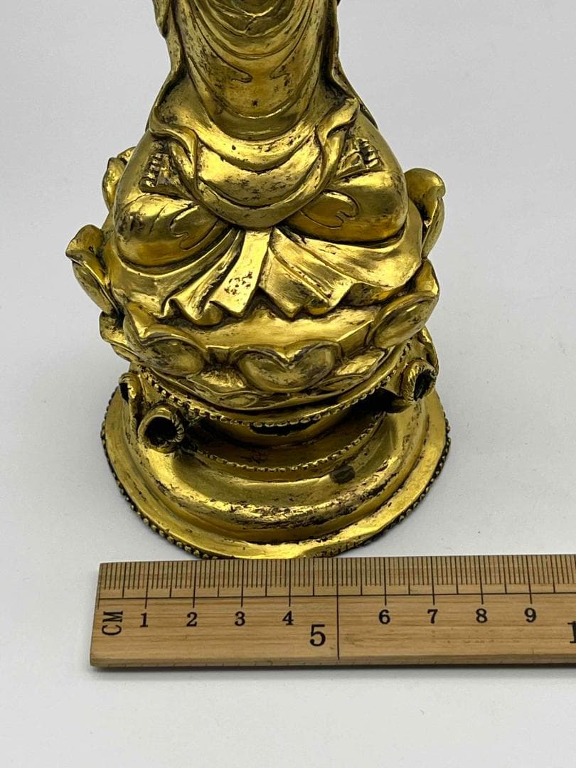 唐時代　金銅釈迦様立像　阿弥陀如来　金銅仏　唐物　仏教用品(C-80)