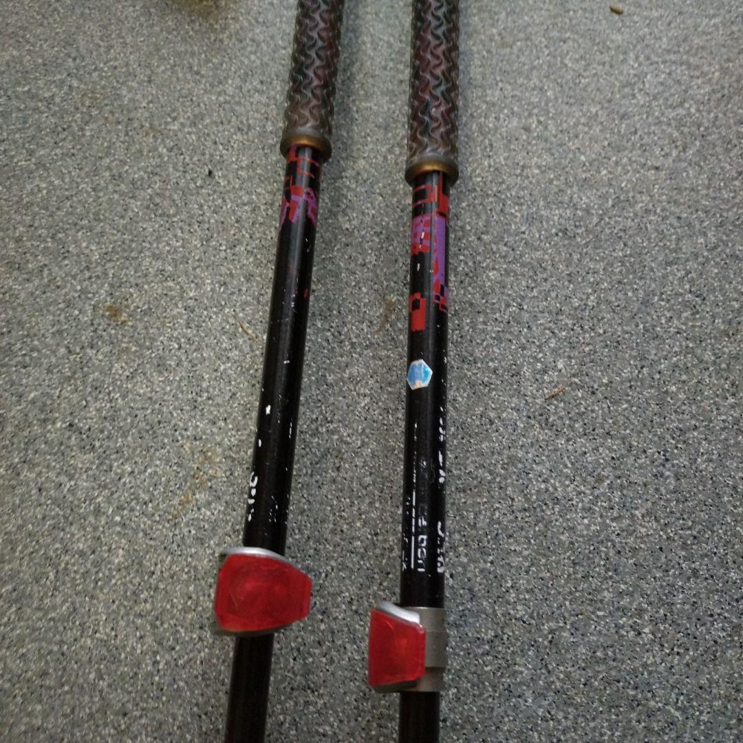  スキー ストック 伸縮式 カーボン