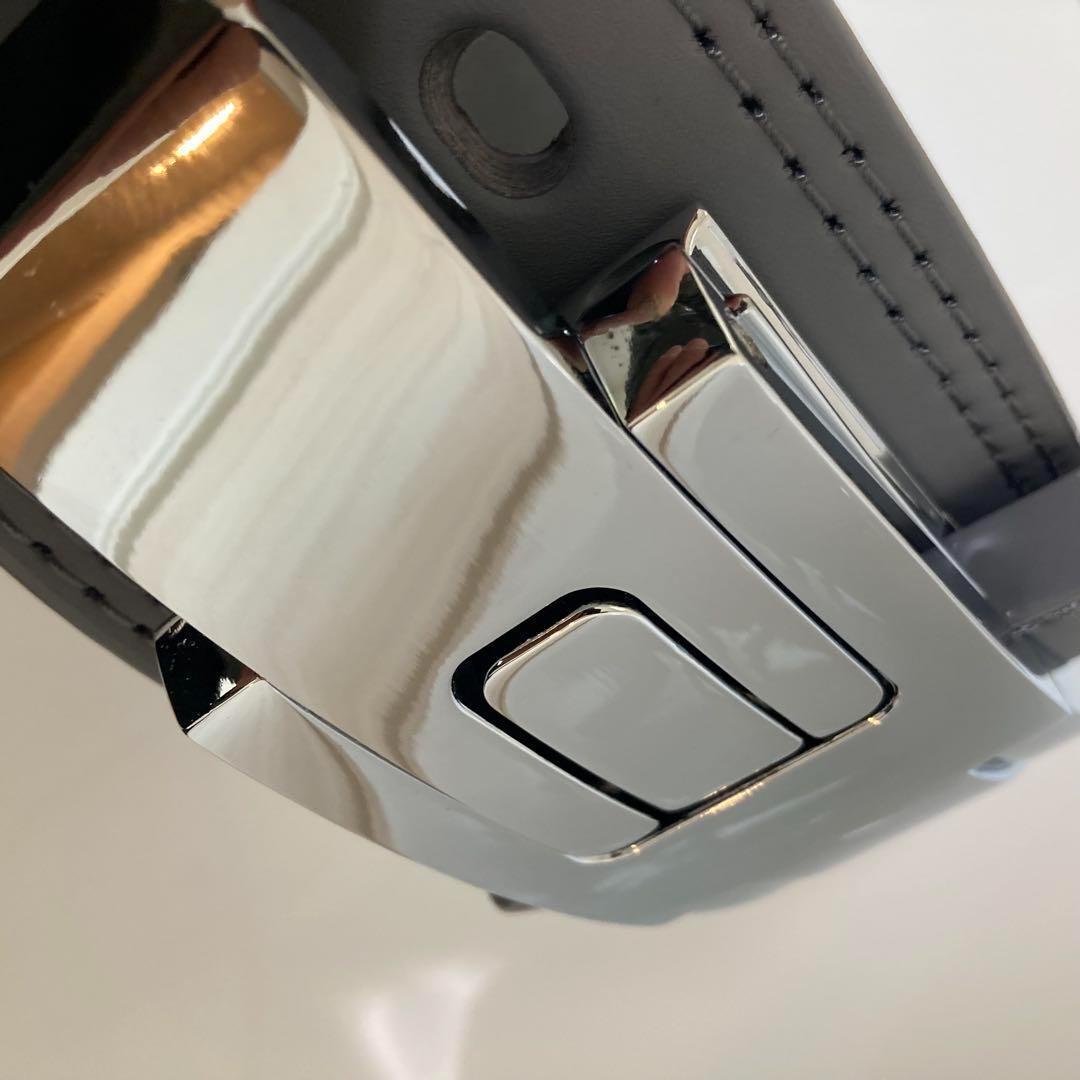 新品 パワーベルト レバーアクション Sサイズ 本革 グレー×艶銀 可変式