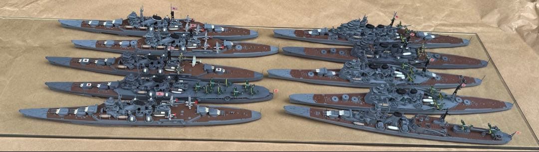 TYPE-A 戦艦プラモデル　完成品　ガラスショーケース付き！