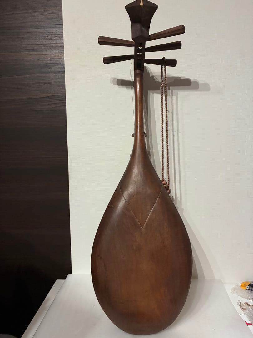 m*u様 筑前琵琶 五弦 レトロ　【ジャンク品】ヴィンテージ　時代物　古美術