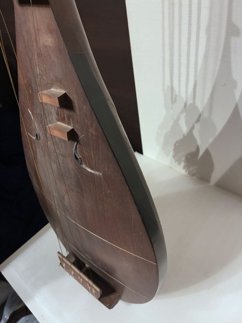 m*u様 筑前琵琶 五弦 レトロ　【ジャンク品】ヴィンテージ　時代物　古美術