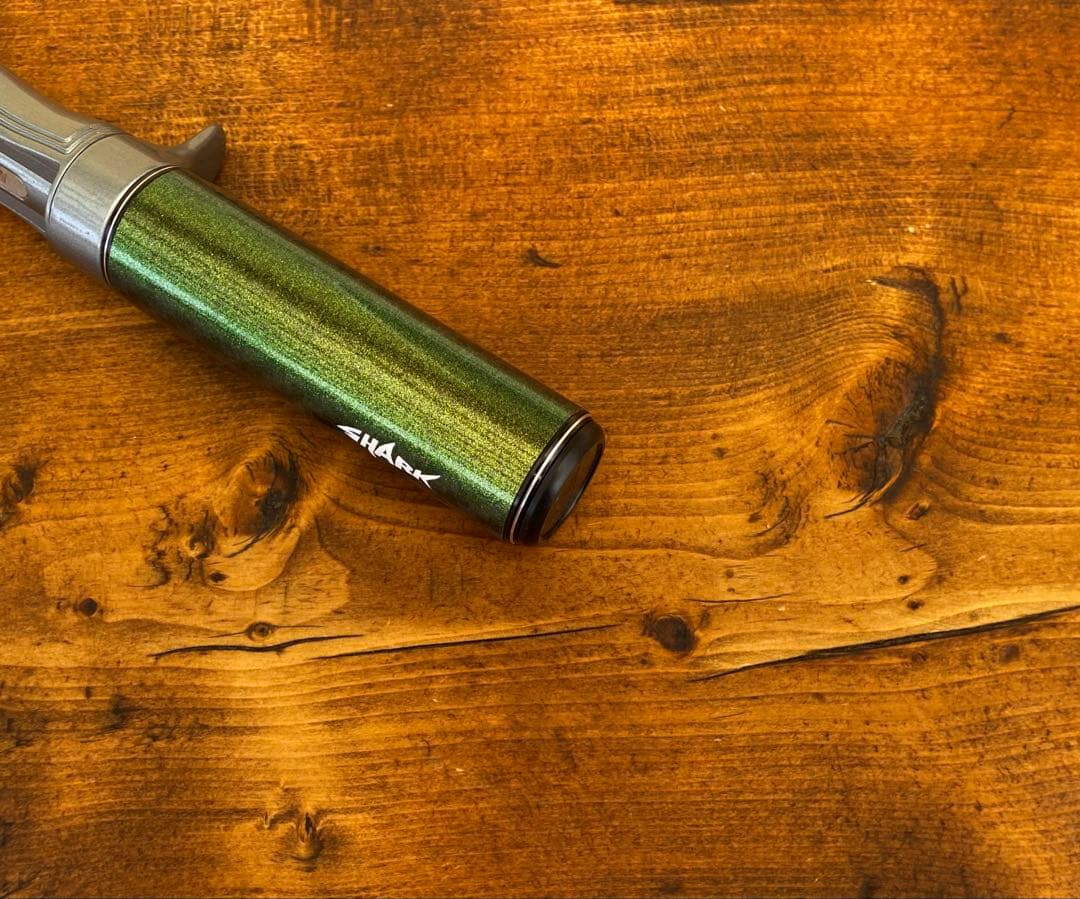 超コンパクト　トラウトロッド　5ft ベイトロッド グリーン　渓流釣り　テレスコ