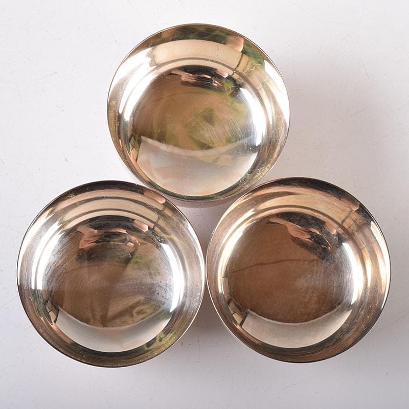 ウスヰ謹製　純銀製　酒器　ちろり二本　酒盃三客　計約258g　共箱　FR8220