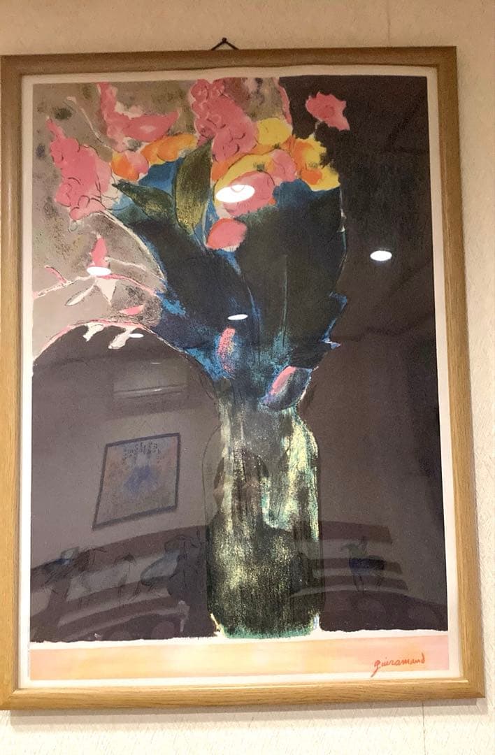 ★送料込★ 【リトグラフ／花 絵画】 ✰︎ 大型 ✰︎ フランス製 ポール・ギラマン