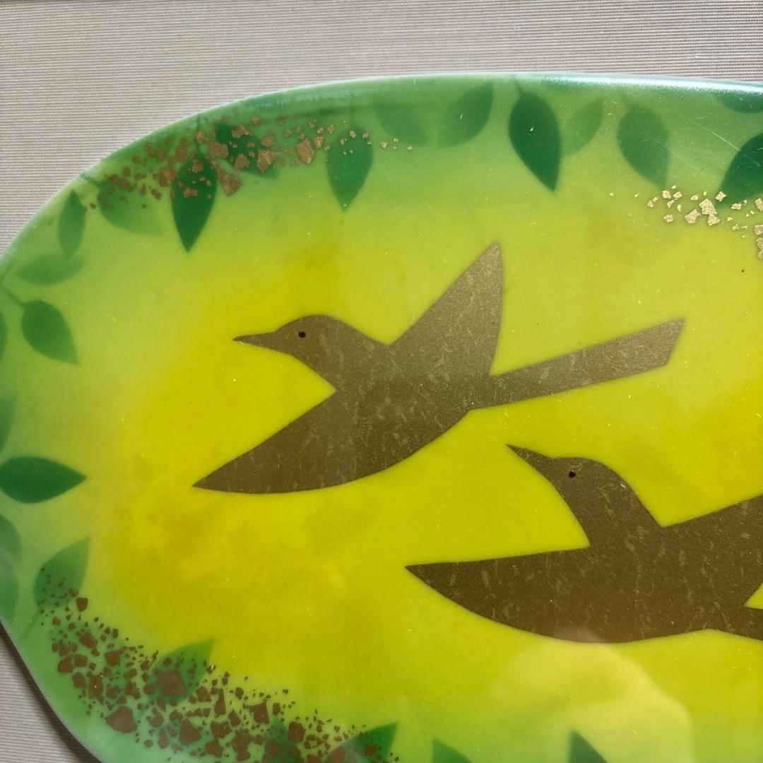 九谷焼　人間国宝　吉田美統 陶板　額