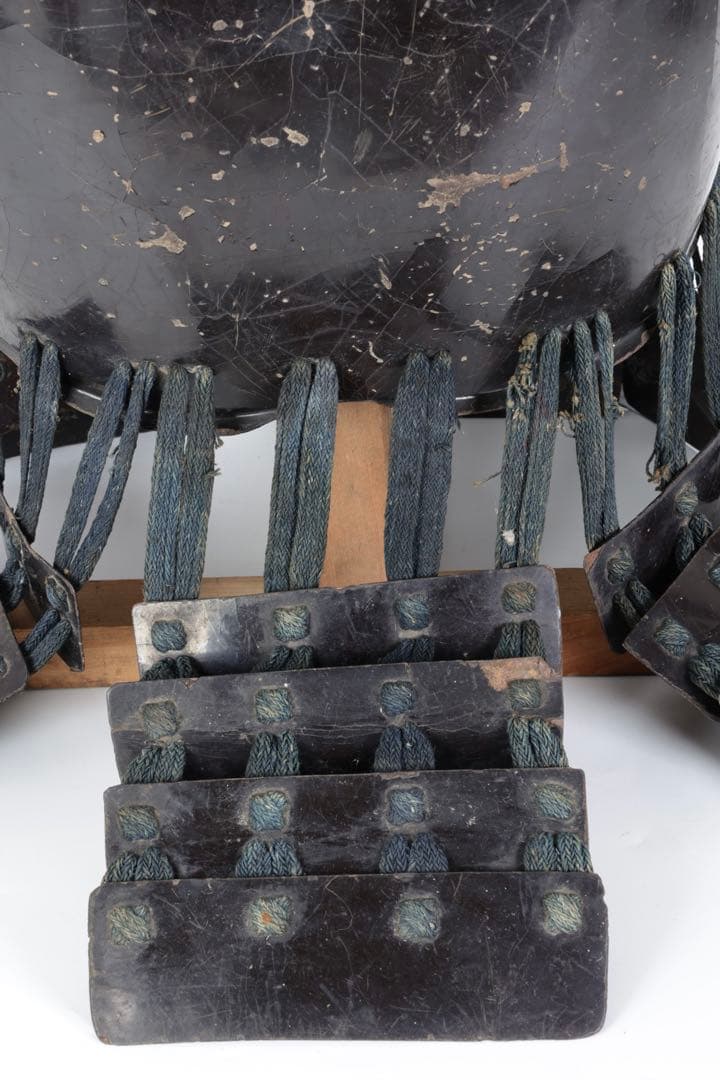 【江戸期】黒漆塗 二枚胴 胴丸 草摺付 時代甲冑 鎧 武具 鎧兜 古美術 骨董品