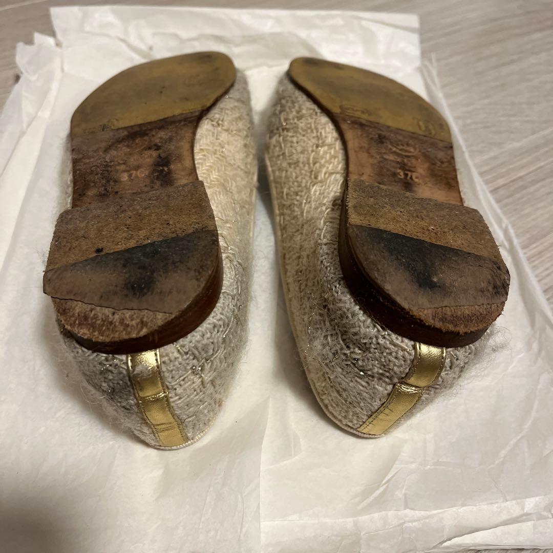 CHANEL シャネル　ツイードバレエシューズ 37サイズ