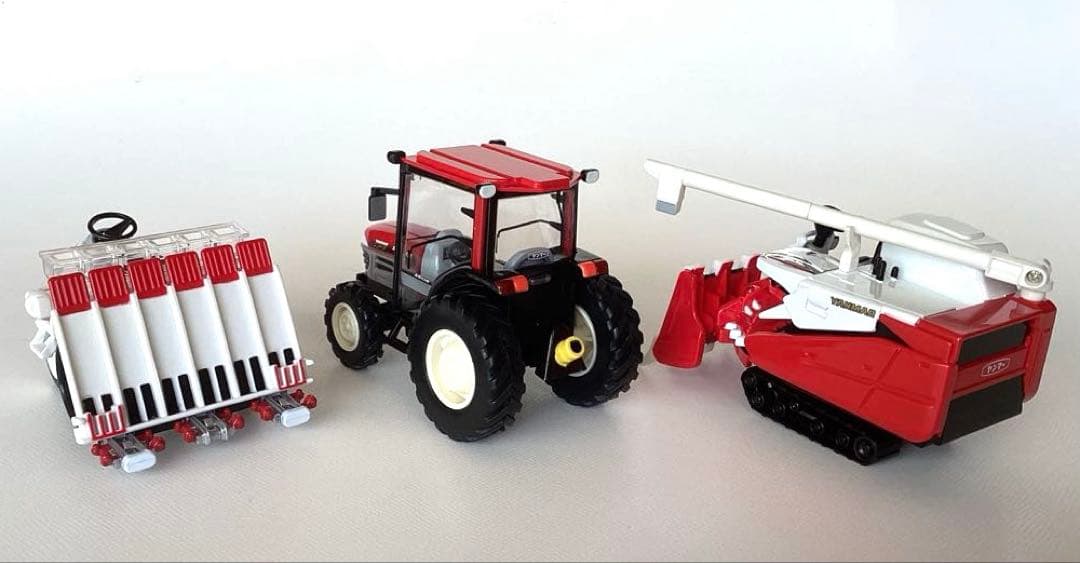 ヤンマー農機ミニカーセット コンバイン　田植え機　トラクター3台セット