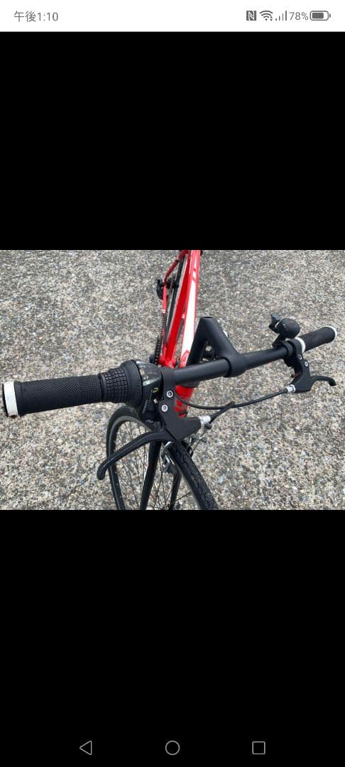 クロスバイク新品白色タイヤサービス大阪市引き取り限定