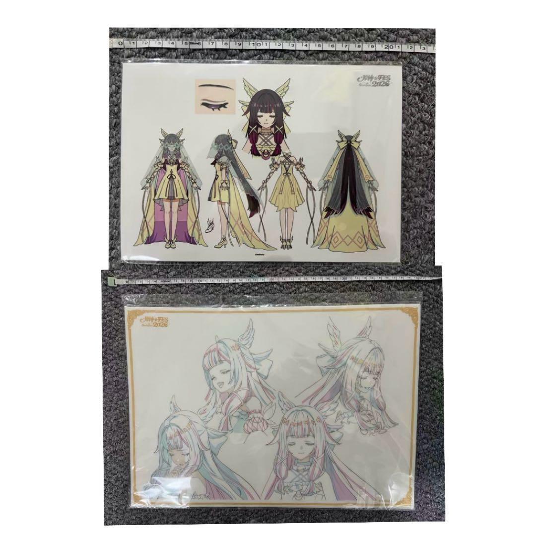 即発送　原神 fes vip 入場特典 原画 PVCデスクマット コロンビーナ