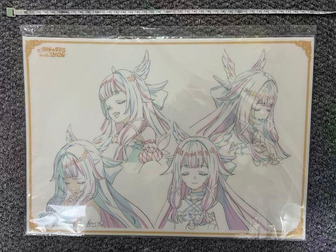 即発送　原神 fes vip 入場特典 原画 PVCデスクマット コロンビーナ