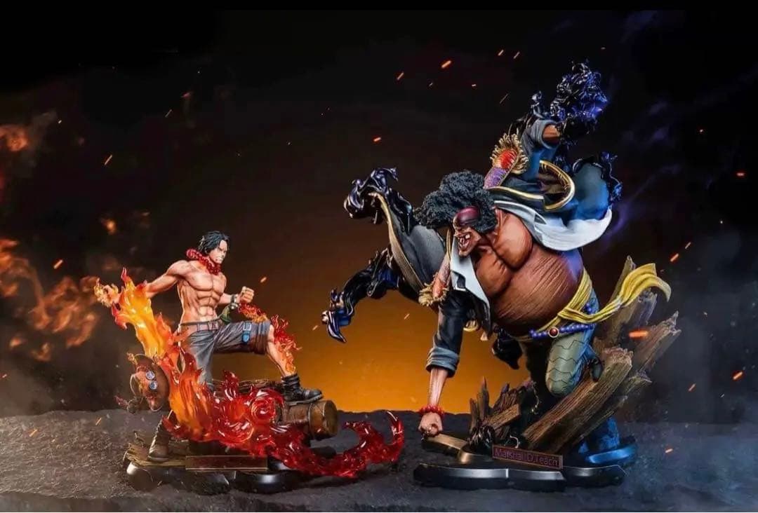 ワンピース エース 黒ひげ フィギュア ガレージキット