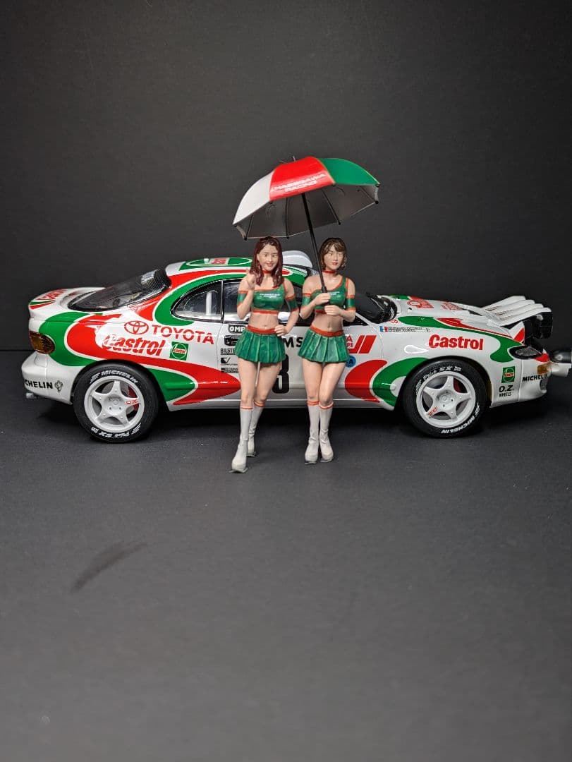 タミヤ 1/24 カストロールセリカ と ハセガワ フィギュア(完成品)