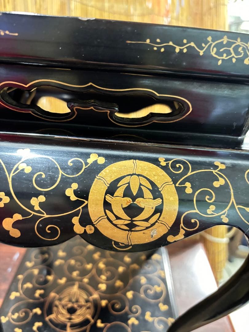 超貴重 江戸時代 伊達家から最上家に渡った 家紋の座卓