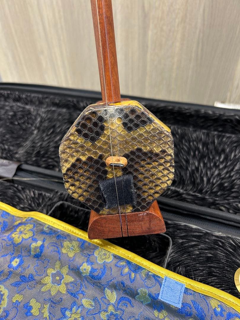 中国楽器　ケース付き　二胡　高級　弓あり