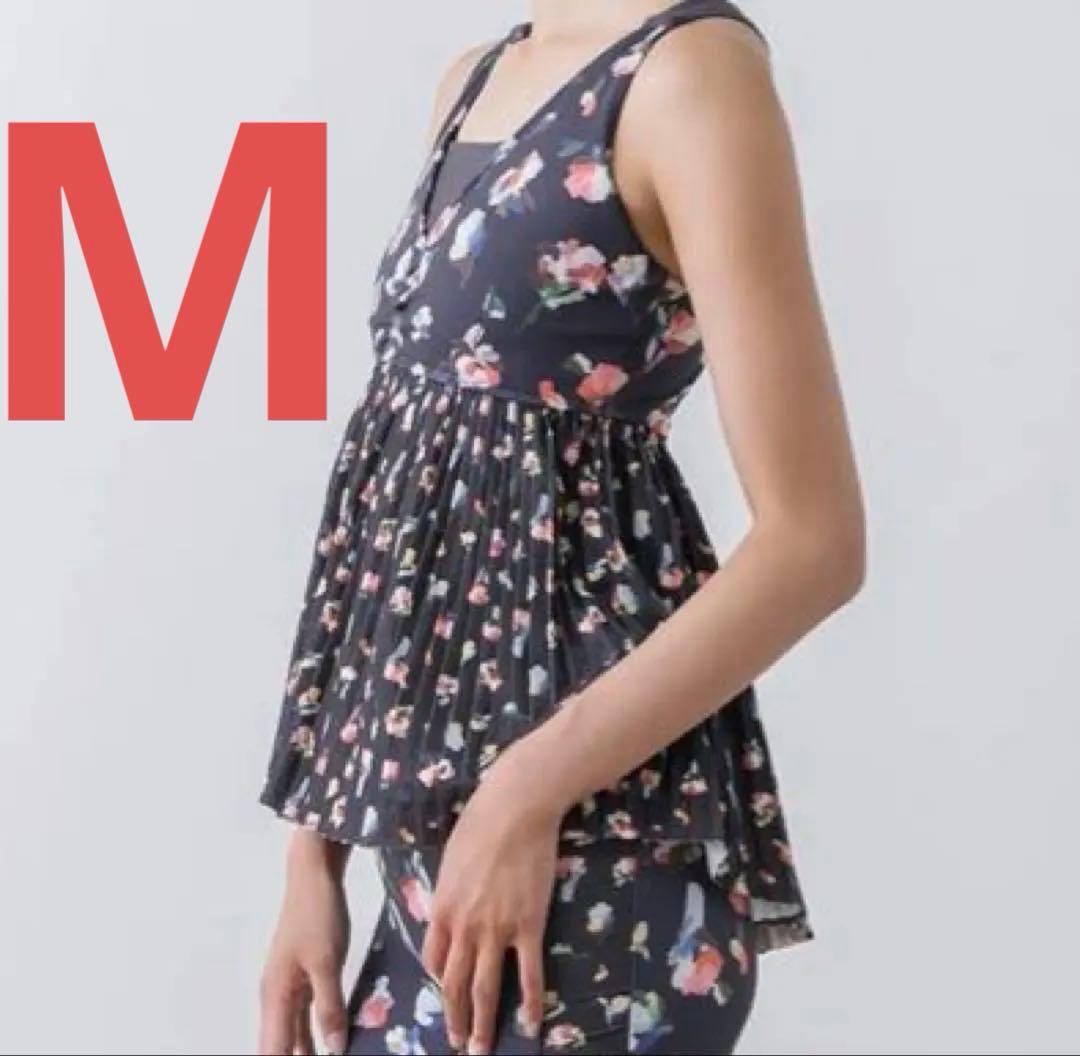 SUKALA ローズプリントプリーツタンクトップ