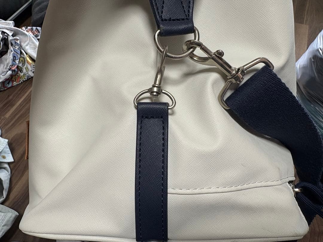 ECCO ゴルフボストンバッグ　ホワイト/ネイビー