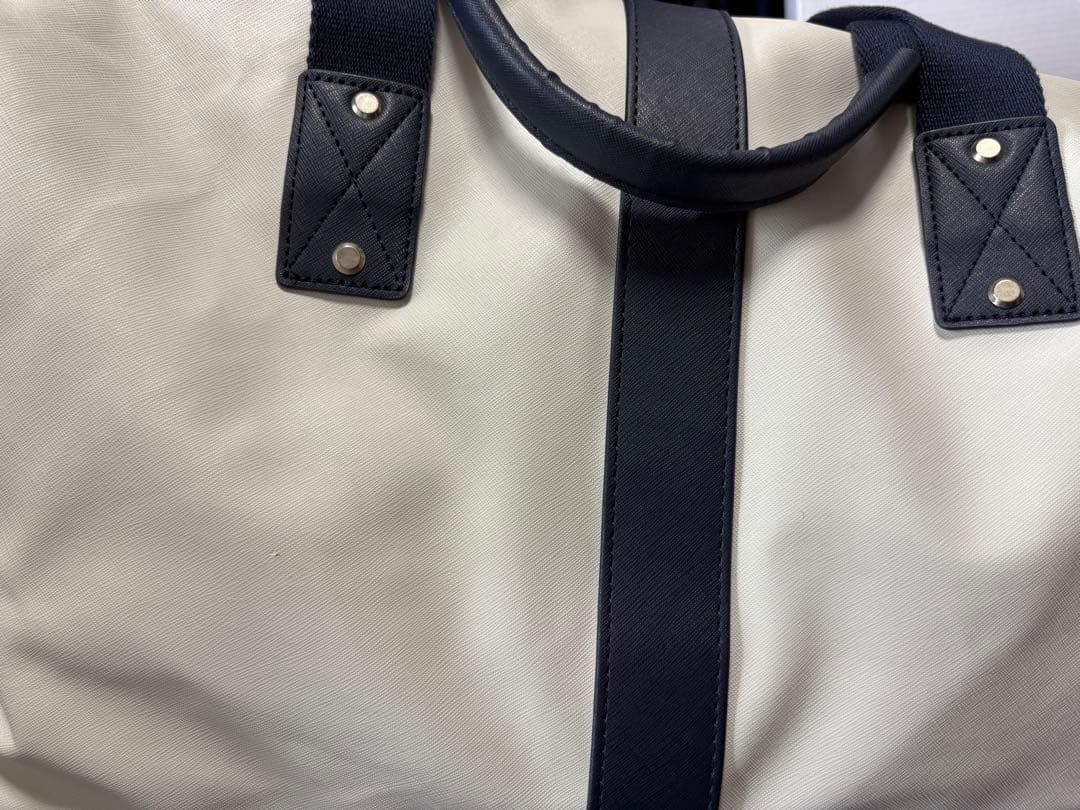 ECCO ゴルフボストンバッグ　ホワイト/ネイビー