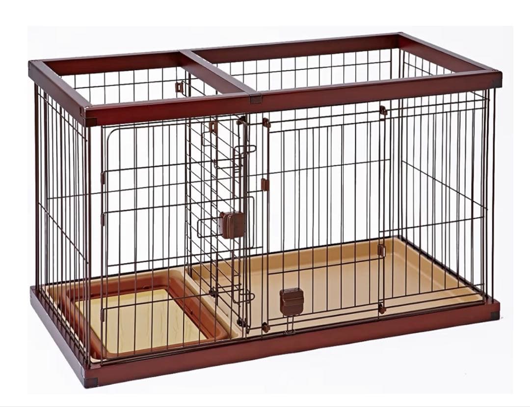 Petio トイレのしつけができるドッグルームサークル、専用トイレトレー付き