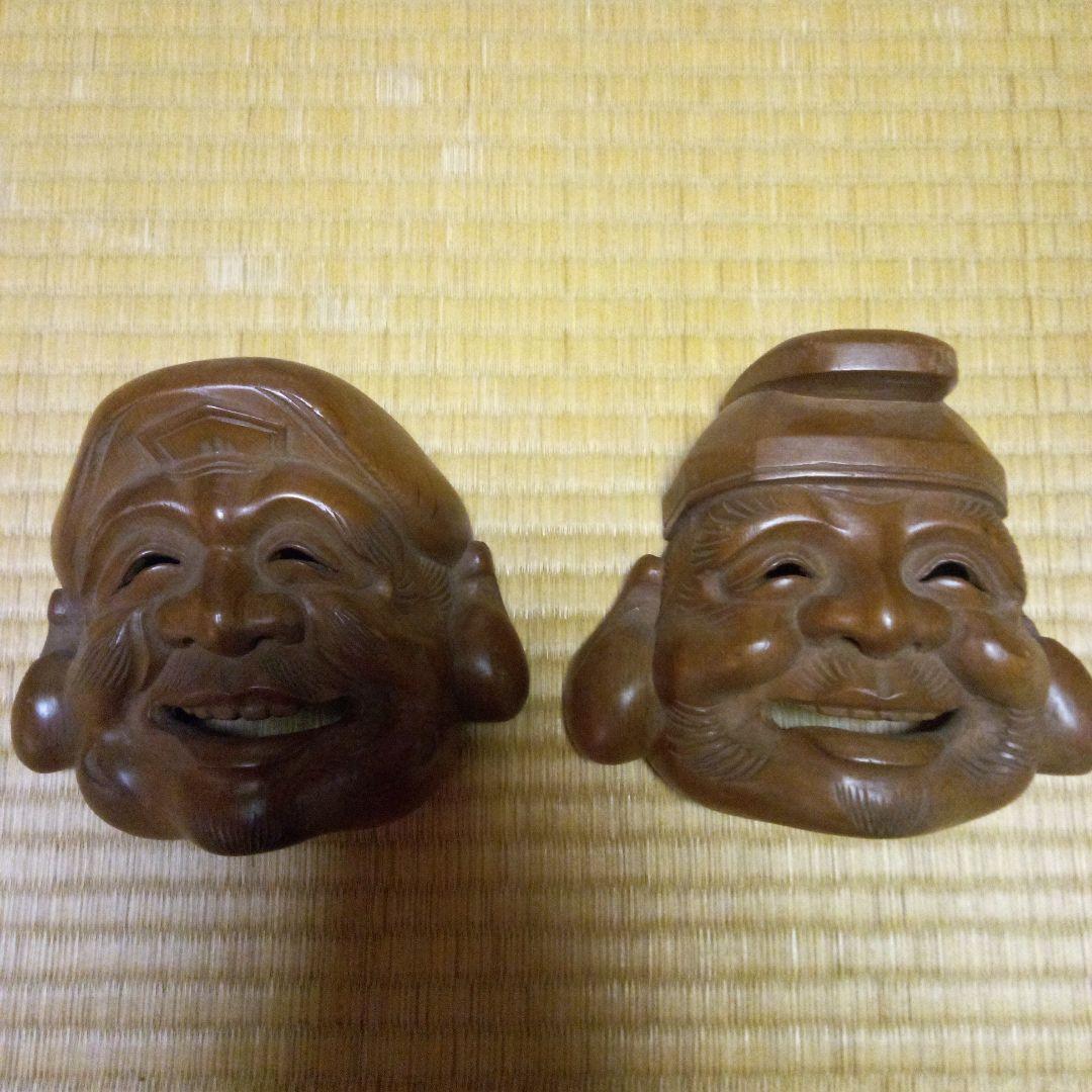 井波木彫り限定、中西作、大黒様と恵比寿様
