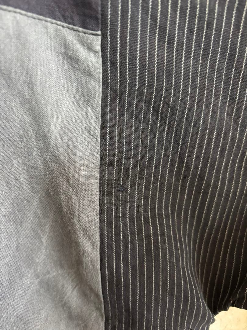 家紋　大幕　風呂敷　ドロップポケットワンピース　前後同型　藍染木綿