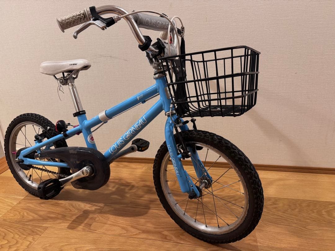 子供用自転車 16インチ ルイガノ水色 バスケット付東京都中央区手渡し 美品