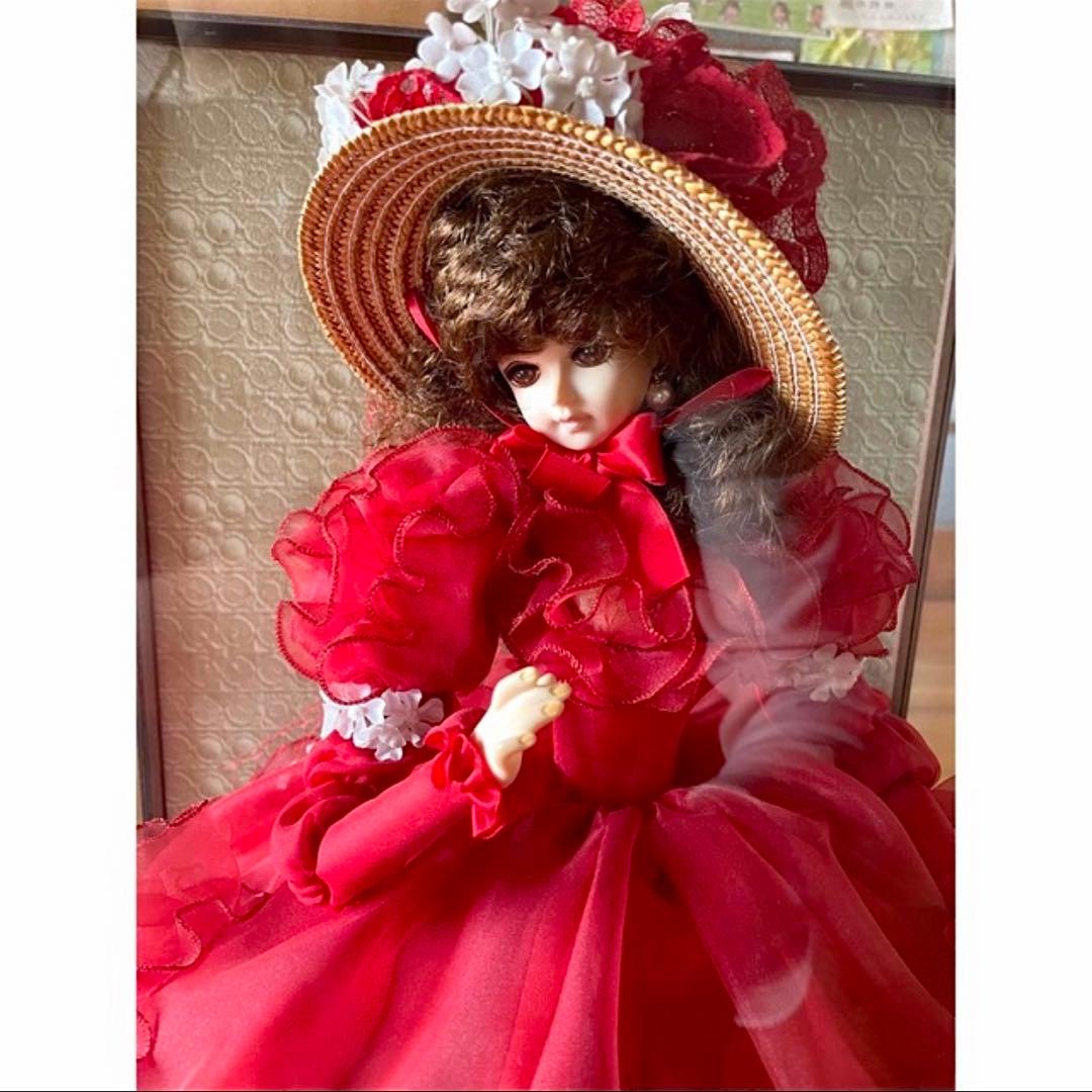 ●【美品】アンティークフランス人形 専用クリアケース付 ドール ドレス パール①