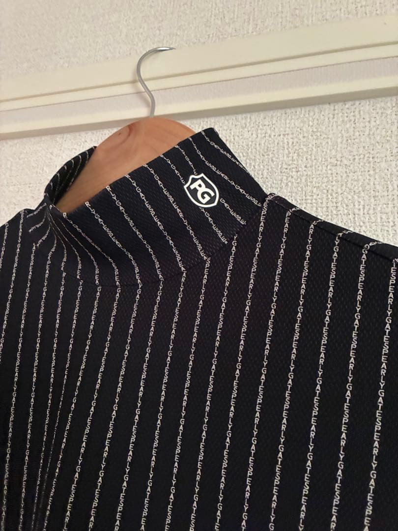 PEARLY GATES ストライプ ハイネックシャツ