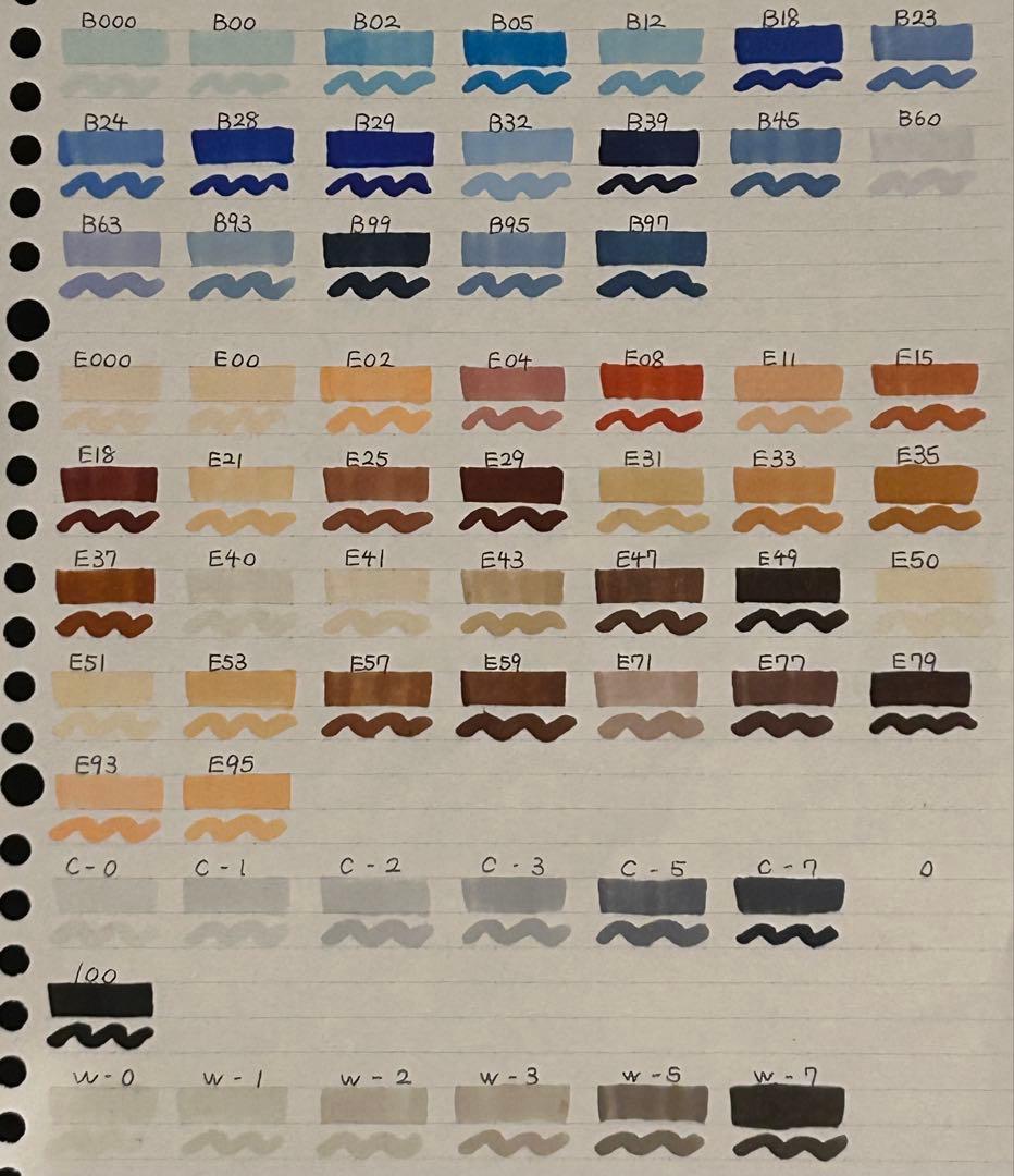 コピックチャオ180色＋マルチライナーBセット 全色あり インク確認+清掃済