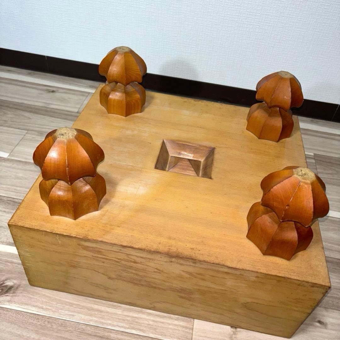 高級 囲碁盤 ケース付き 脚付き へそ有り 碁石セット