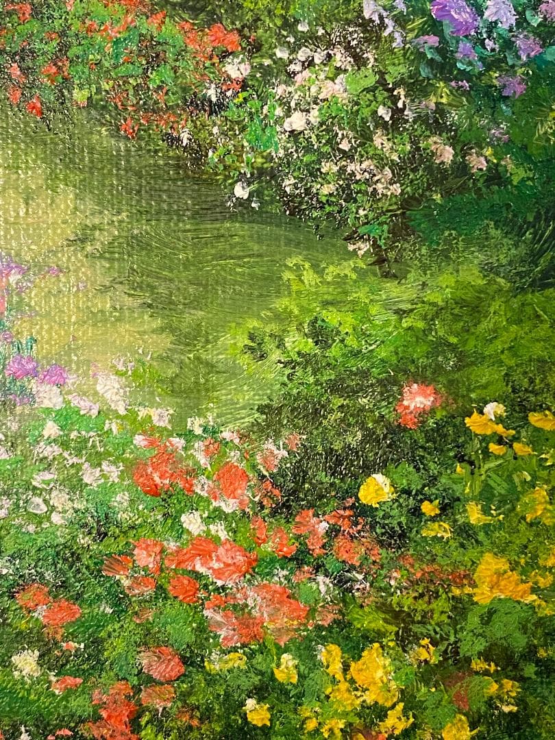 「真作」生田明「プロバンス」風景画　油彩画　額装　サイン有り　F4号