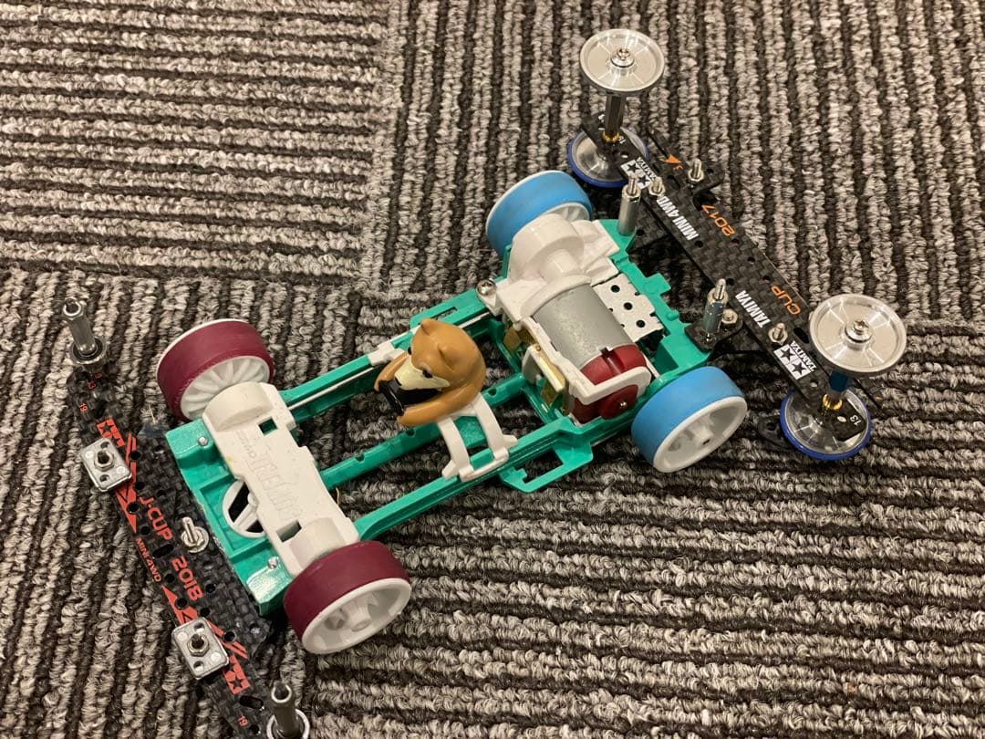 フルカスタム　スーパー2 シャーシー　超軽量　電池落し　カーボン　ペラタイヤ