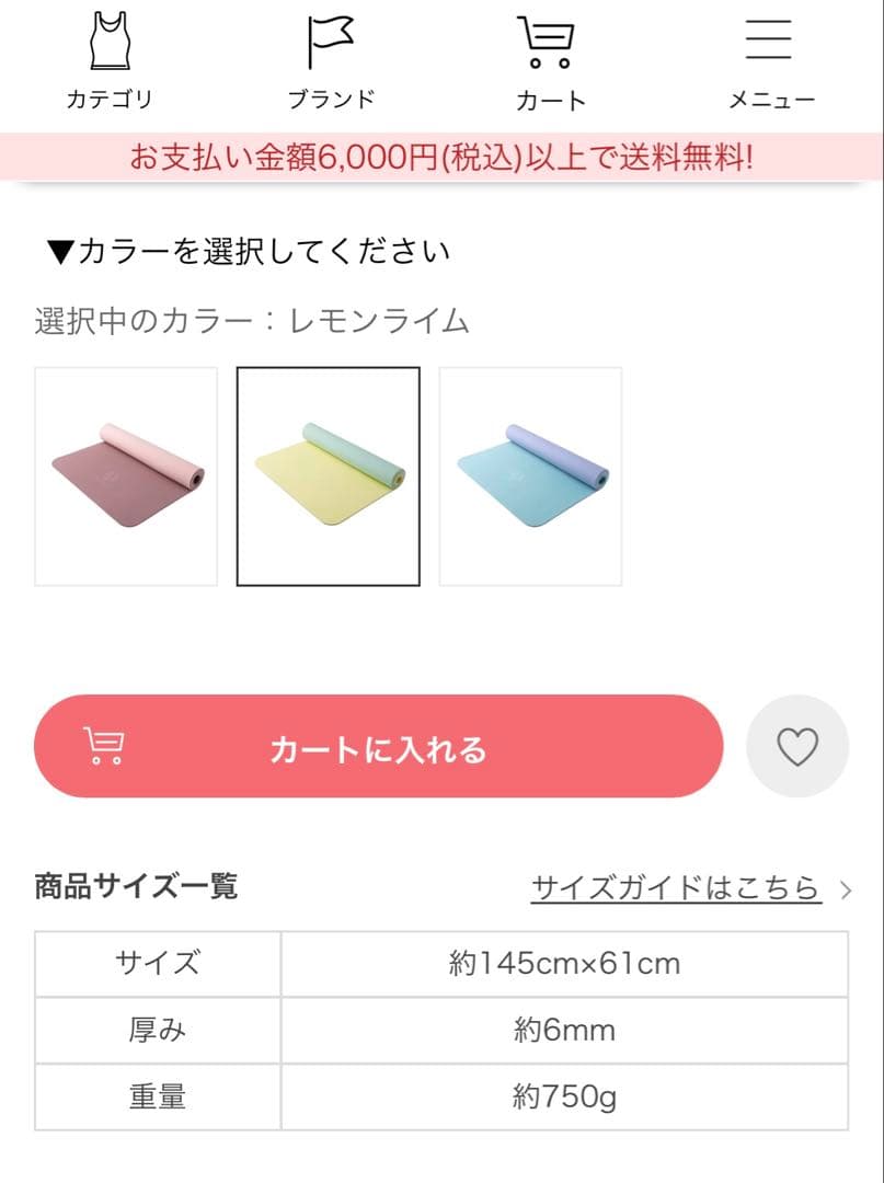 ヨガマット　ホットヨガLAVA ケース付き　SUKALA