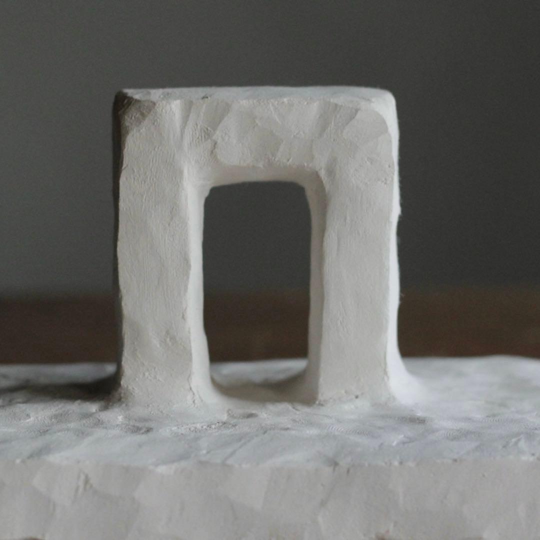 石塑粘土 立体作品 「死者の門」 現代美術 sculpture オブジェ