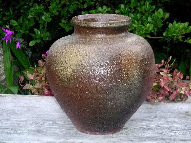 ♥各務賢周　焼締　壺　花瓶　備前　骨董　古玩