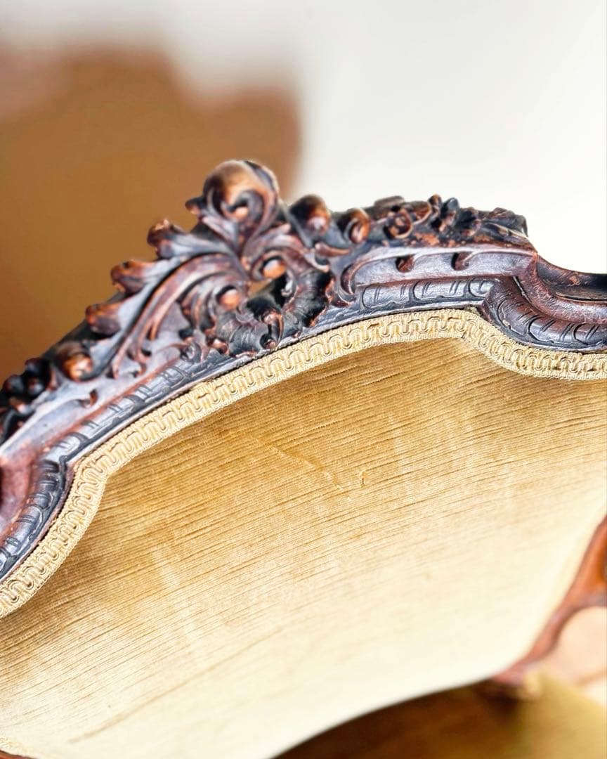 アンティーク アームチェア フランス様式 19世紀末｜修復前 低座