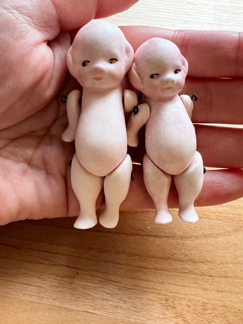 【アンティーク】ドイツ製 オールビスク 子豚ちゃんペア